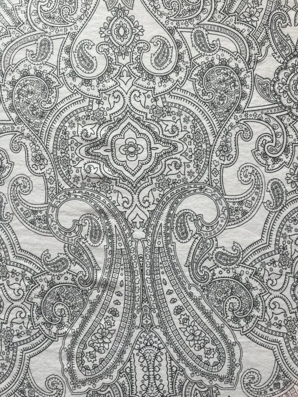 Ikea JATTEVALLMO Pillowcases KING Size Paisley Black White PAIR 80% Cotton NICE